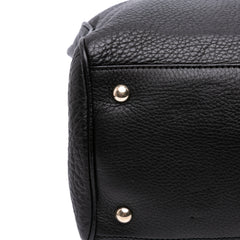 Medium Calfskin Bamboo Shopper Satchel