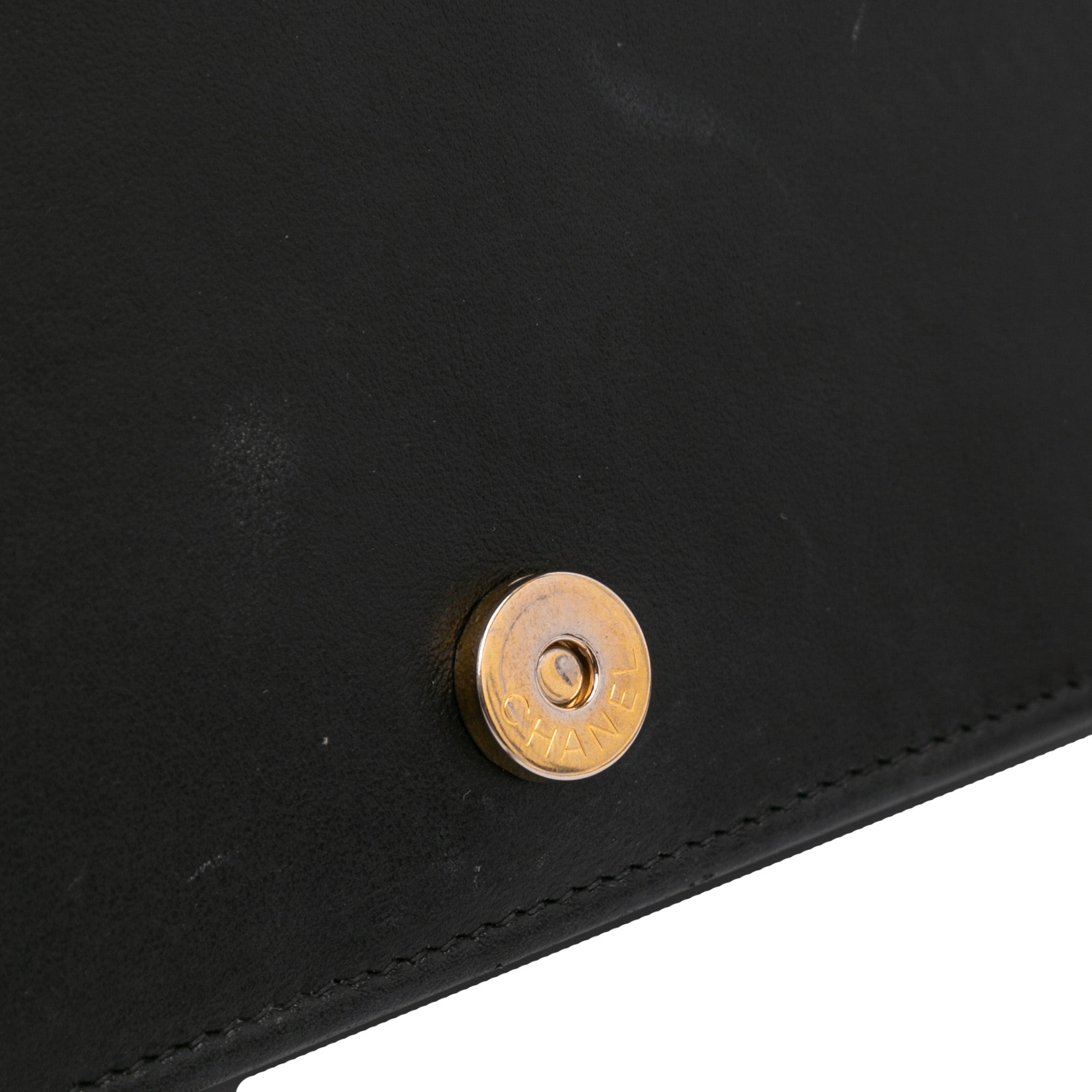 Quilted Caviar Boy Wallet on Chain