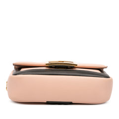 Mini Bicolor Nappa Apolo Chain Baguette Shoulder Bag