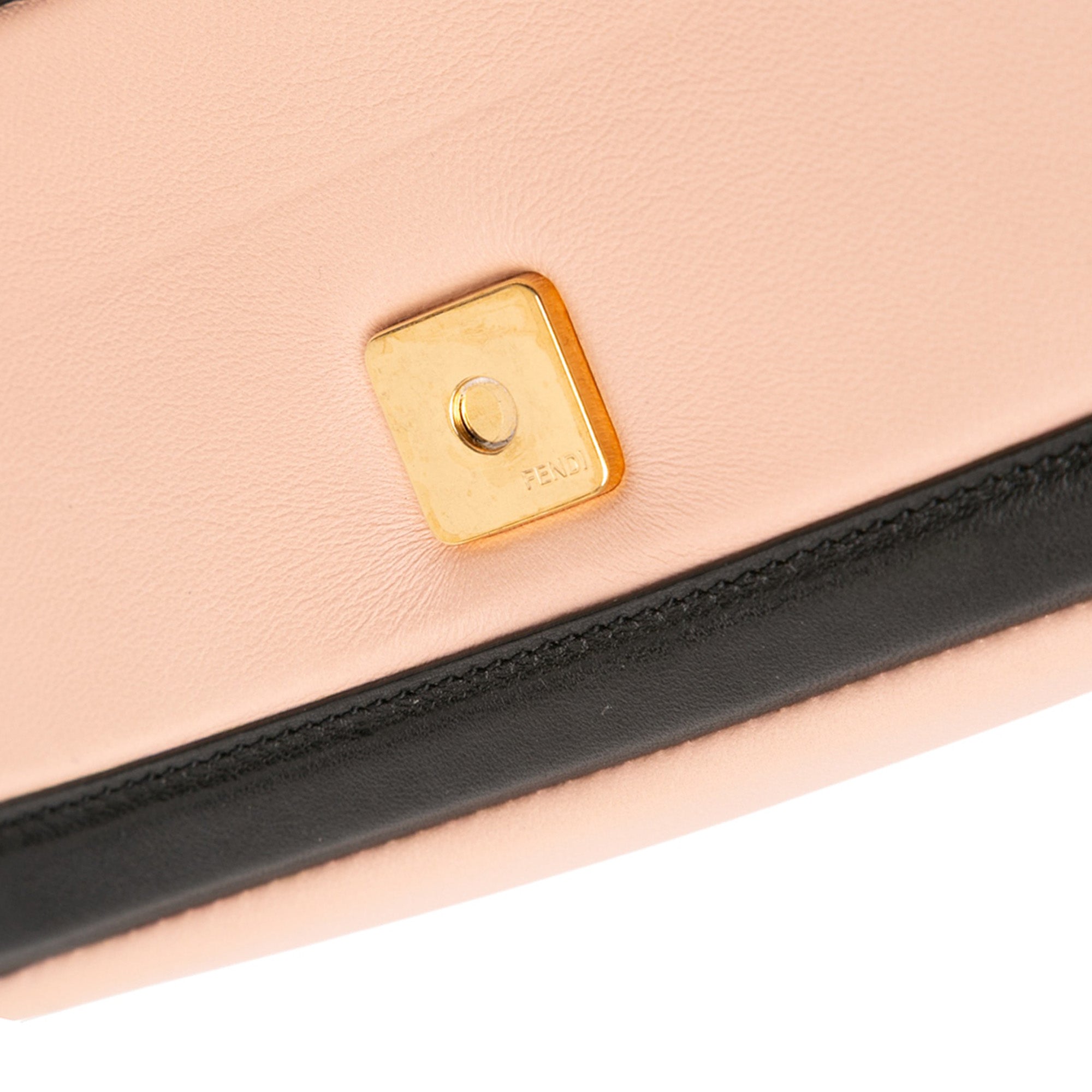 Mini Bicolor Nappa Apolo Chain Baguette Shoulder Bag