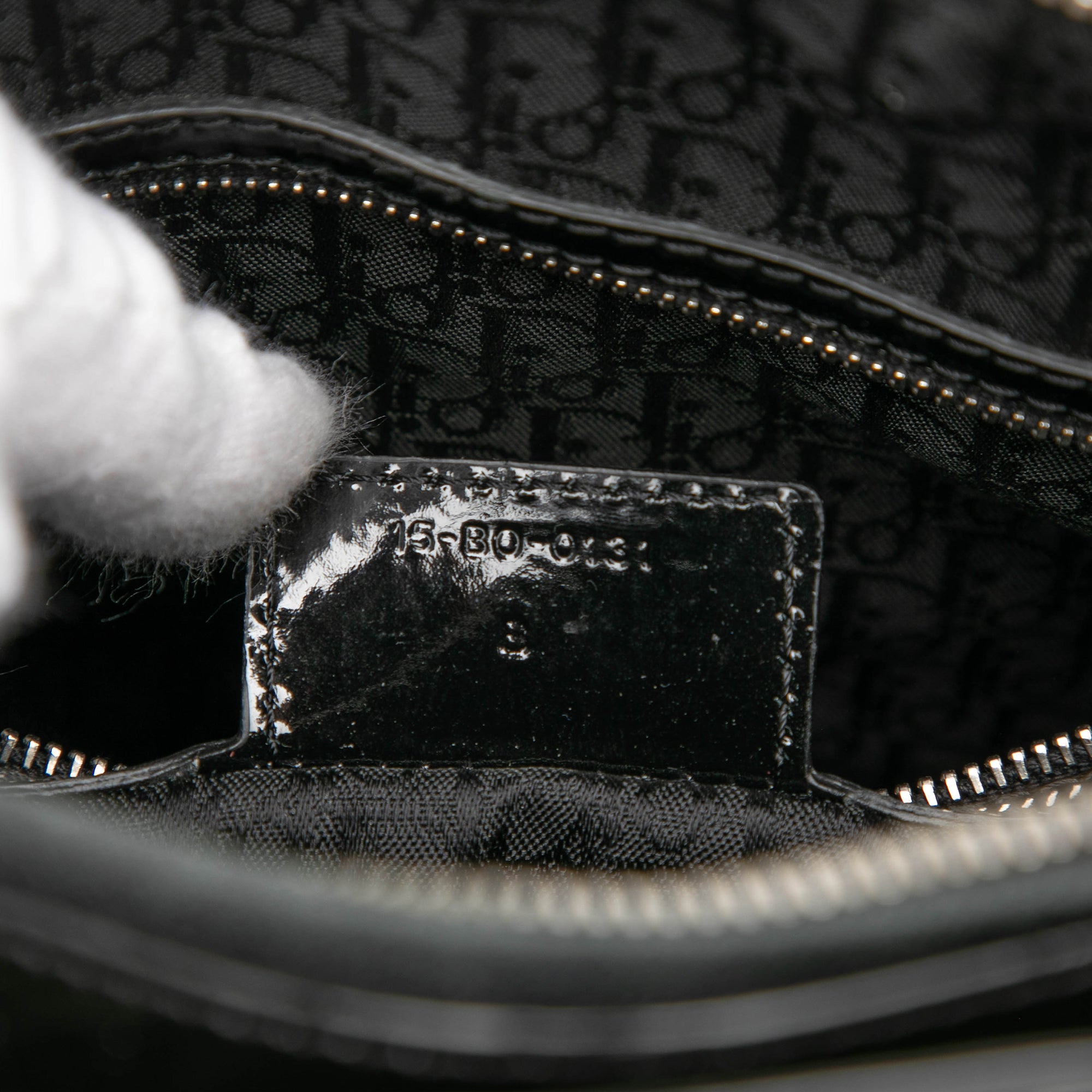 Large Patent Cannage Lady Dior