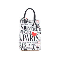 Mini Calfskin Bonjour Paris Shopping Phone Holder