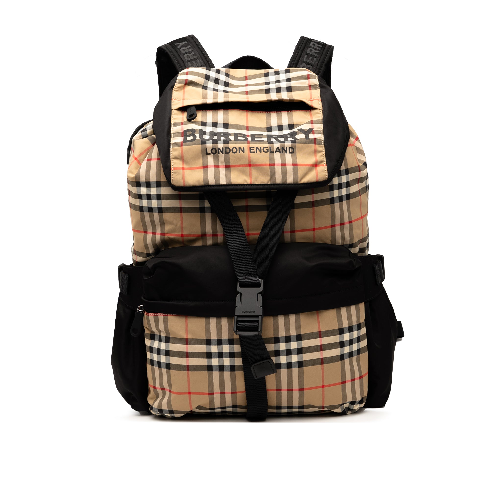 House Check Nylon Logo Print Wilfin Backpack