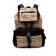 House Check Nylon Logo Print Wilfin Backpack