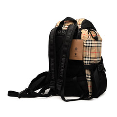 House Check Nylon Logo Print Wilfin Backpack
