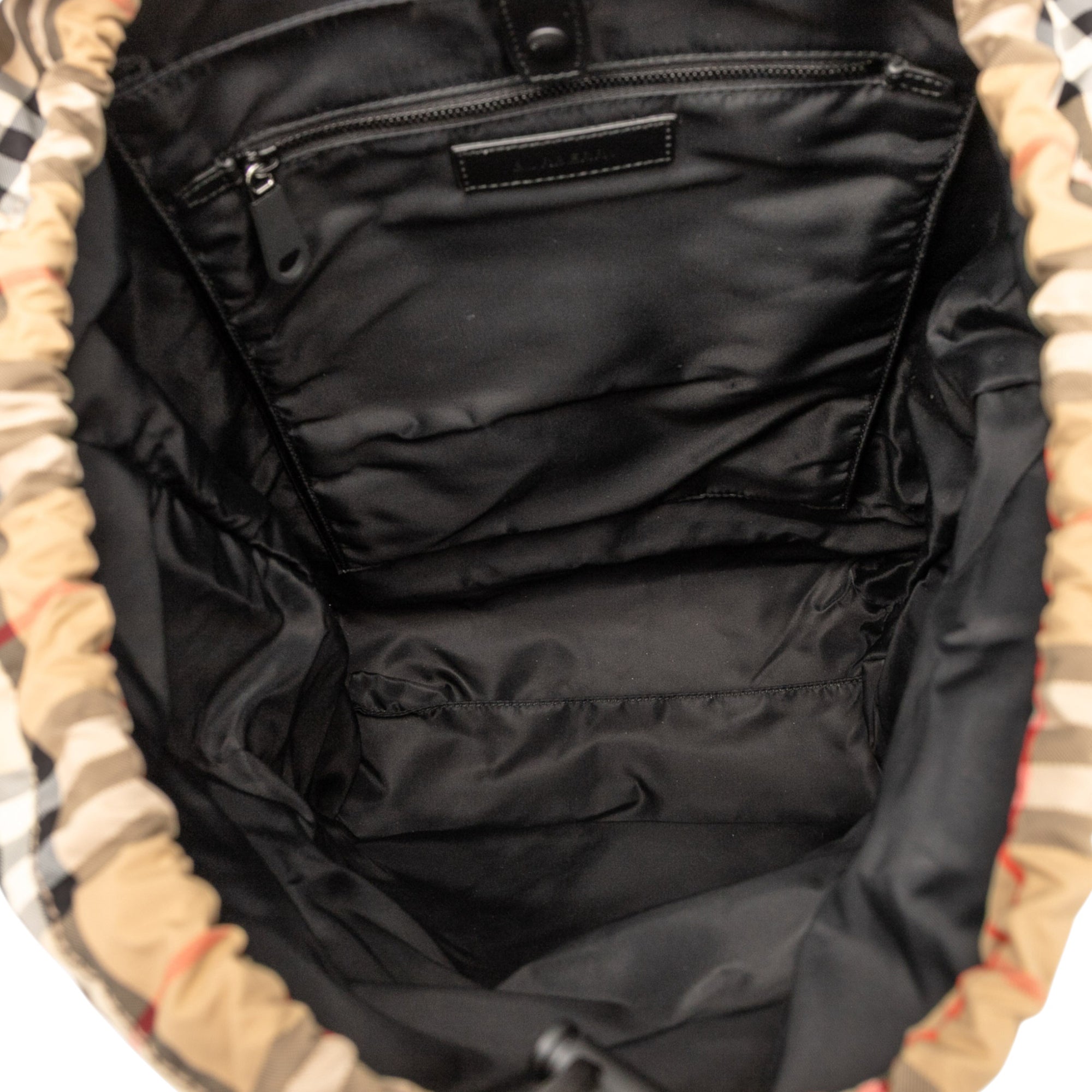 House Check Nylon Logo Print Wilfin Backpack