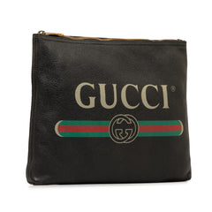 Leather Gucci Logo Clutch Bag_1