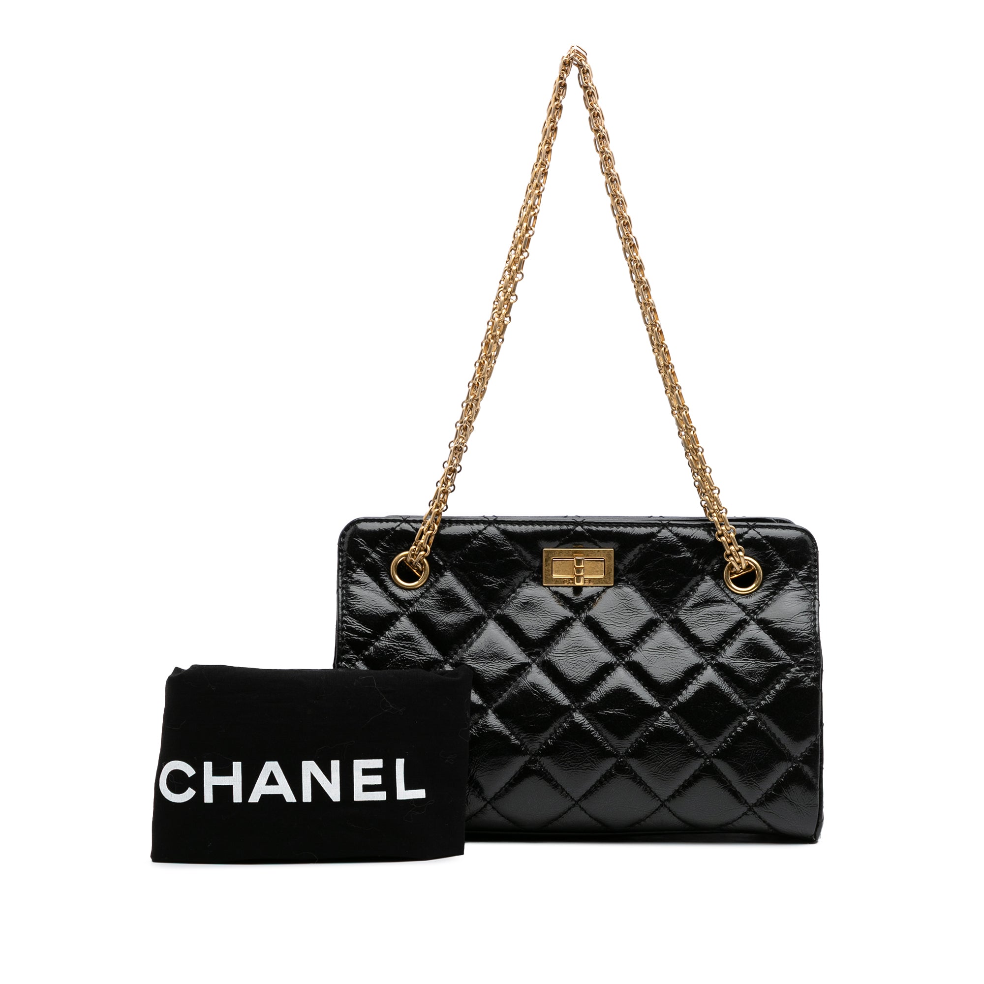 Reissue 2.55 Glazed Crackled Calfskin Shopping Bag