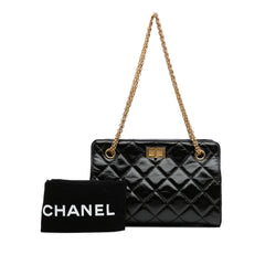 Reissue 2.55 Glazed Crackled Calfskin Shopping Bag