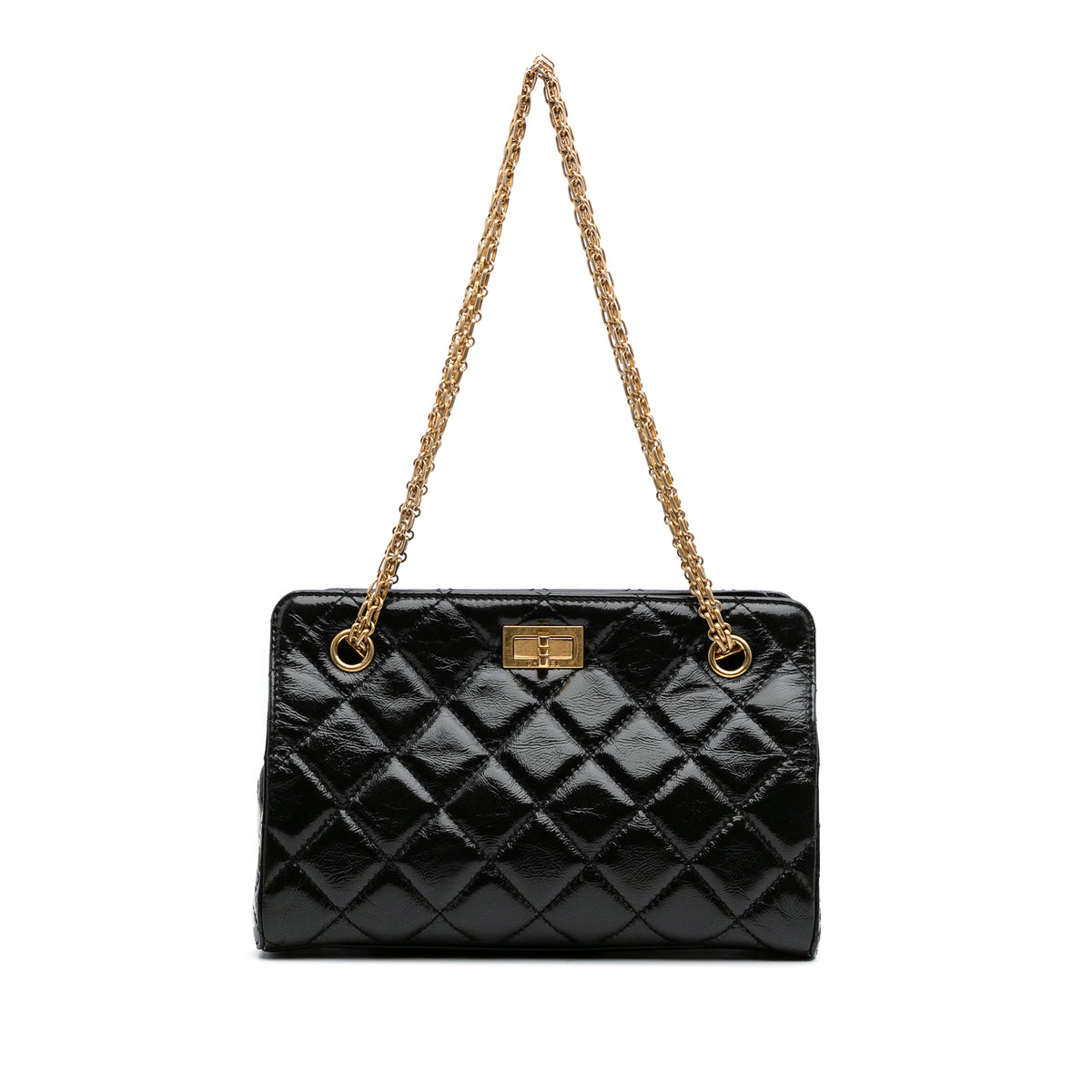 Reissue 2.55 Glazed Crackled Calfskin Shopping Bag