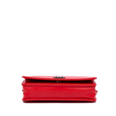 Chevron Calfskin Boy Wallet On Chain