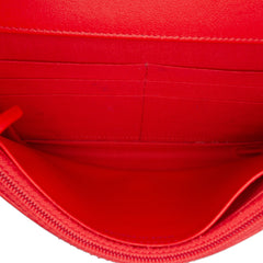 Chevron Calfskin Boy Wallet On Chain