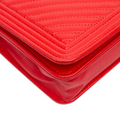 Chevron Calfskin Boy Wallet On Chain
