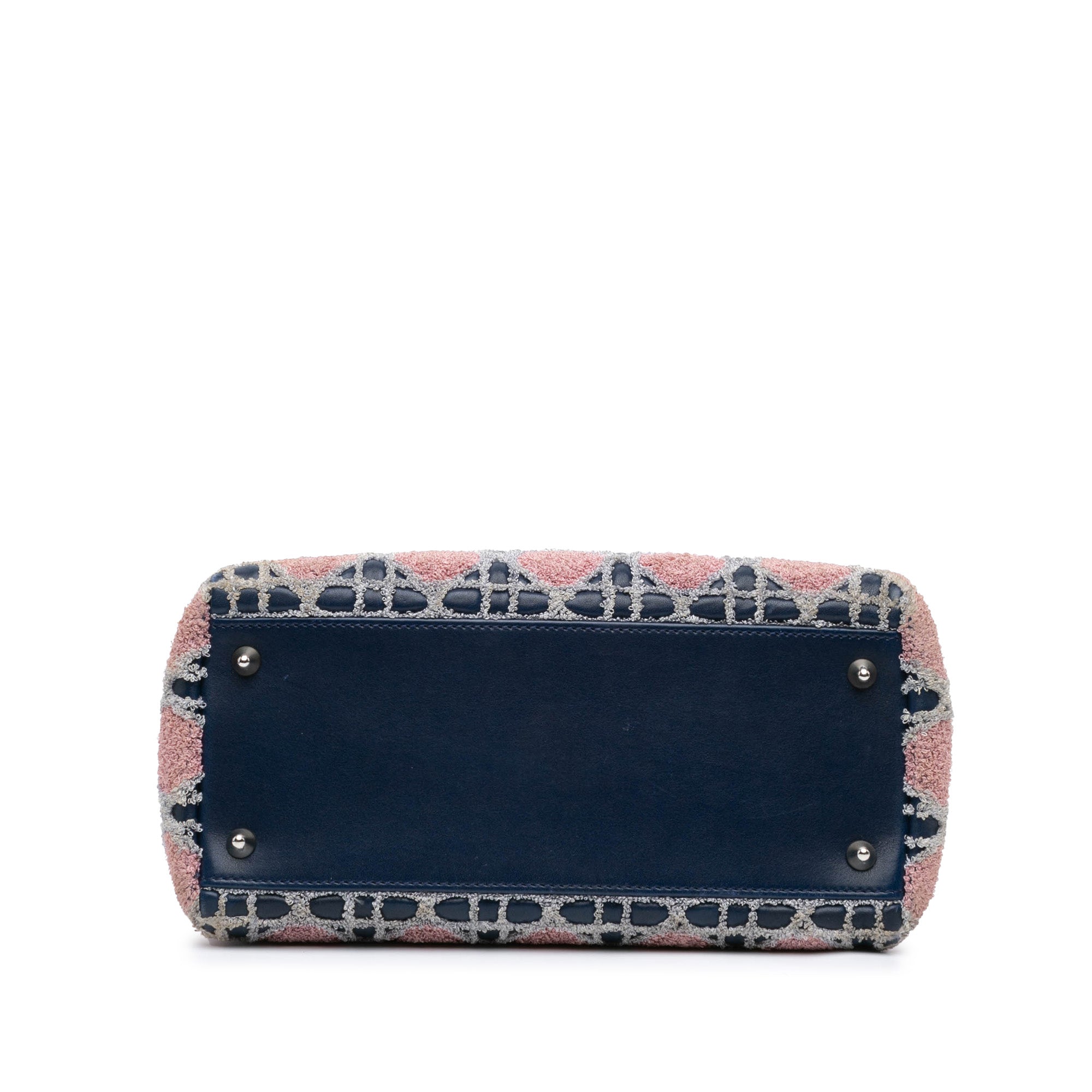 Medium Lambskin And Tweed Cannage Lady Dior