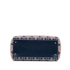 Medium Lambskin And Tweed Cannage Lady Dior