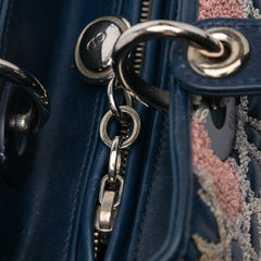 Medium Lambskin And Tweed Cannage Lady Dior