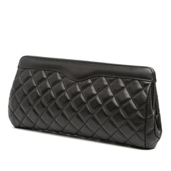 CC Quilted Lambskin Frame Clutch
