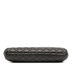 CC Quilted Lambskin Frame Clutch