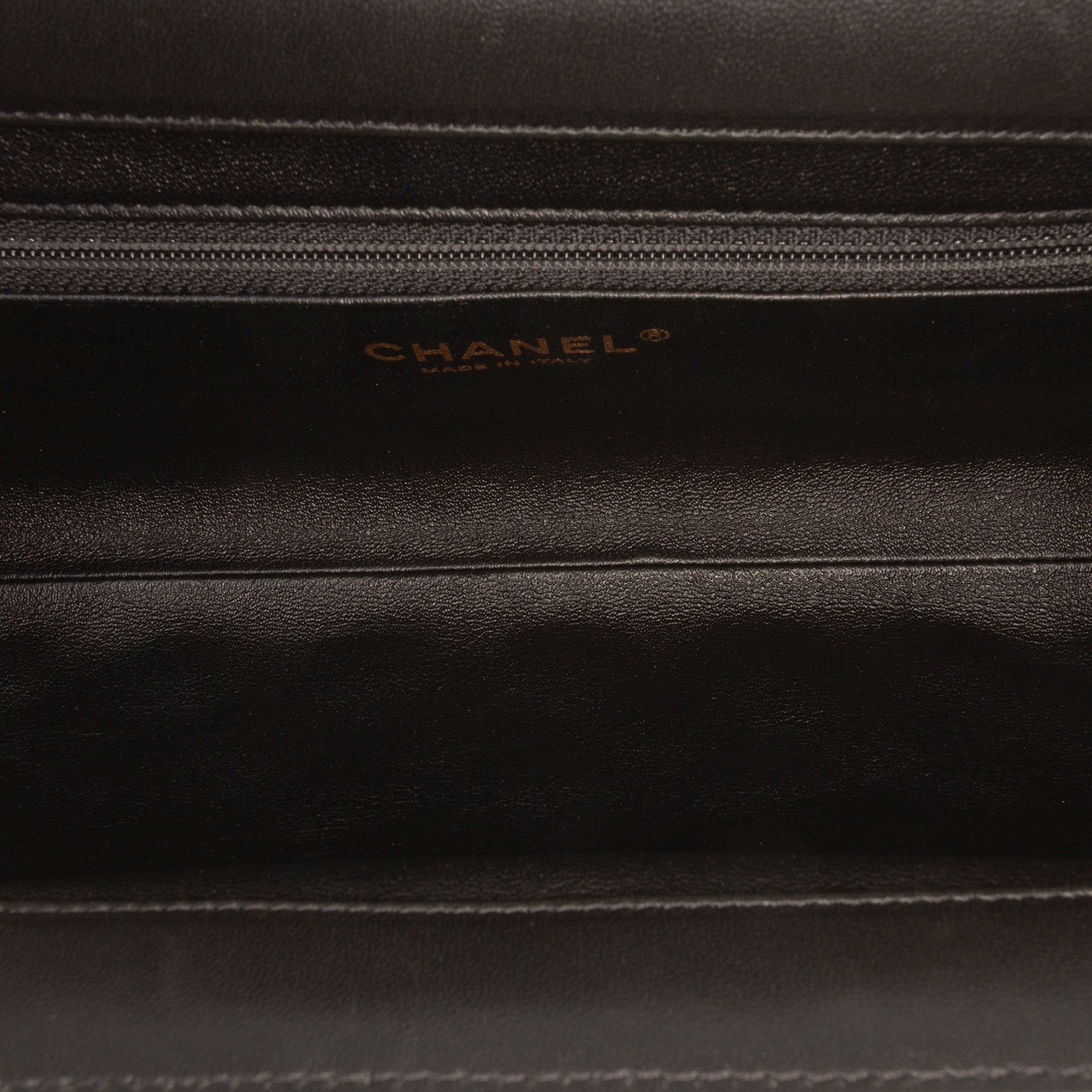 CC Quilted Lambskin Frame Clutch