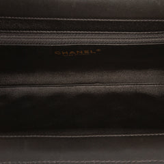 CC Quilted Lambskin Frame Clutch