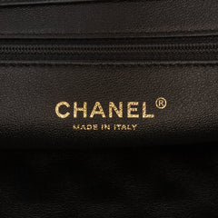 CC Quilted Lambskin Frame Clutch