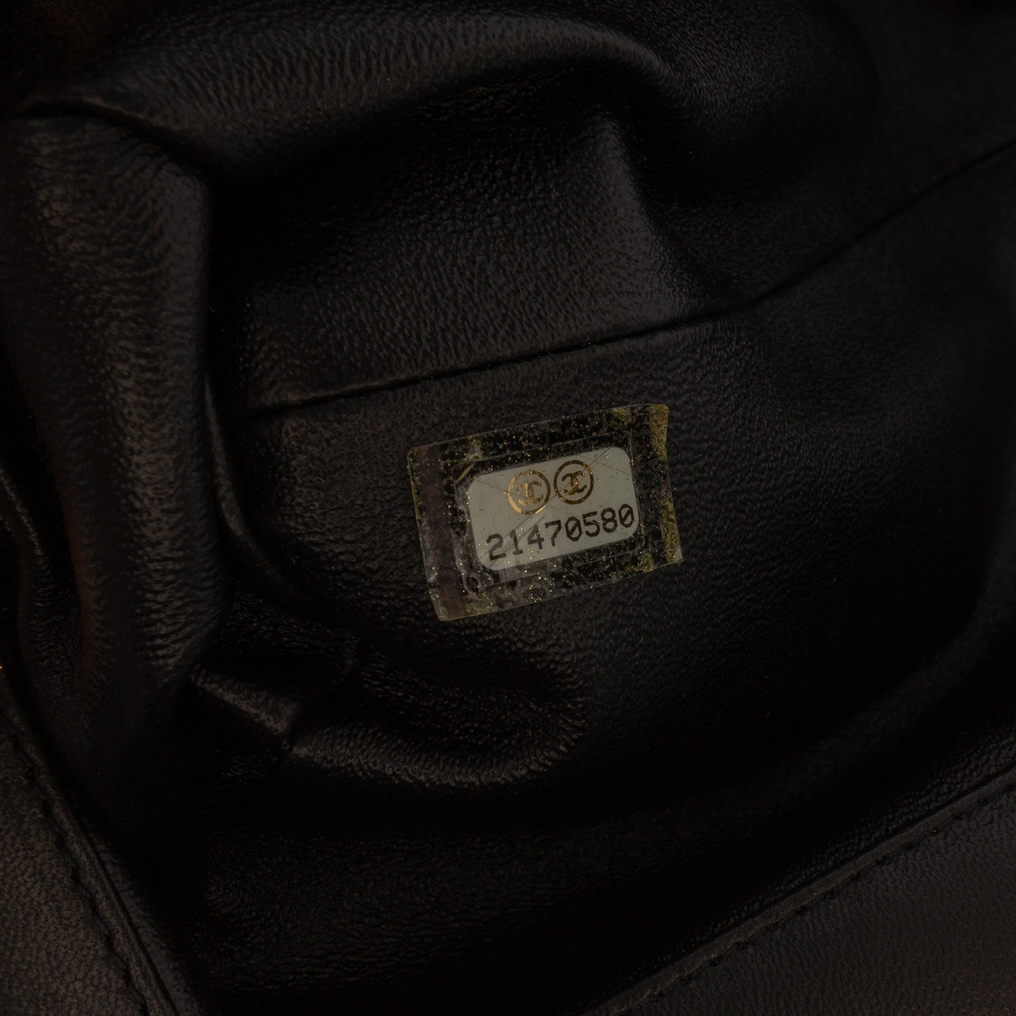 CC Quilted Lambskin Frame Clutch