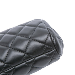 CC Quilted Lambskin Frame Clutch