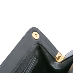 CC Quilted Lambskin Frame Clutch