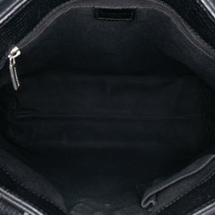 House Check Trimmed Grainy Calfskin Horn Toggle Tote