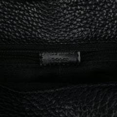 House Check Trimmed Grainy Calfskin Horn Toggle Tote