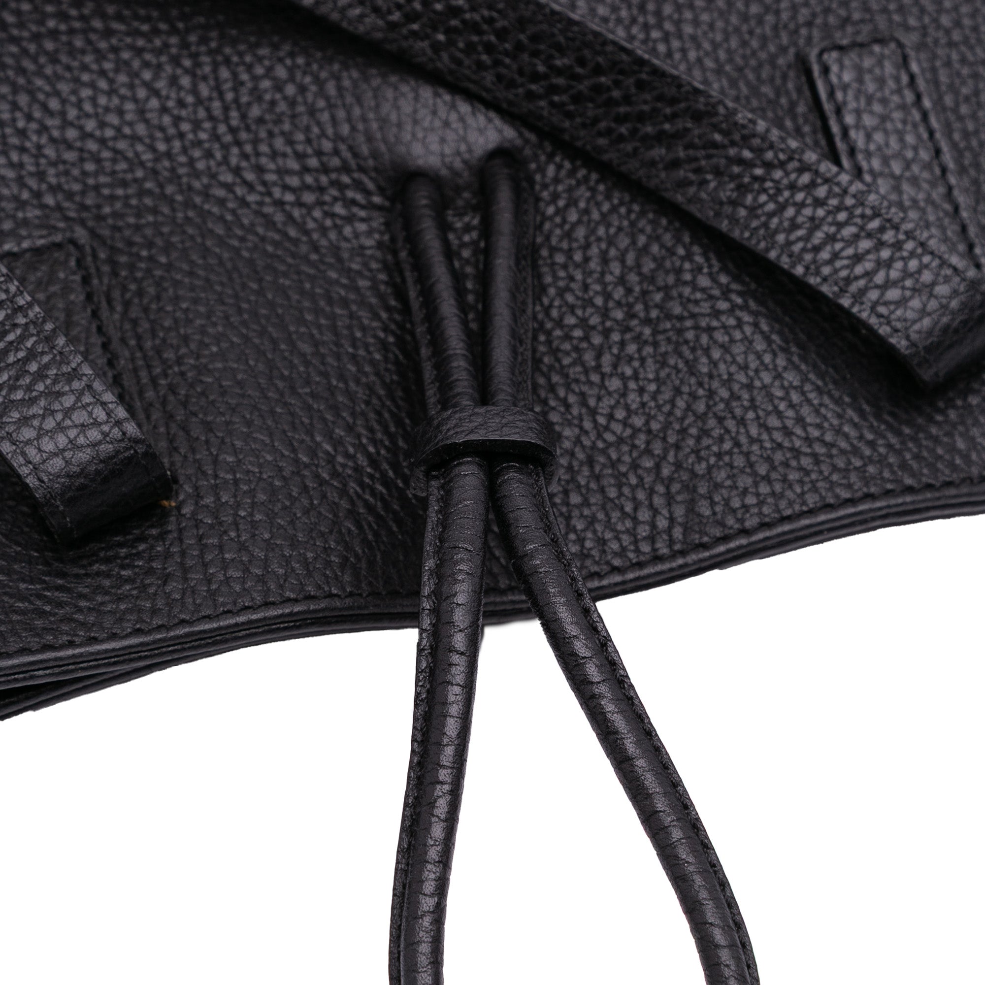 House Check Trimmed Grainy Calfskin Horn Toggle Tote