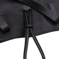 House Check Trimmed Grainy Calfskin Horn Toggle Tote