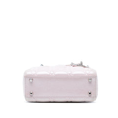 Mini Metallic Lambskin Cannage Lady Dior