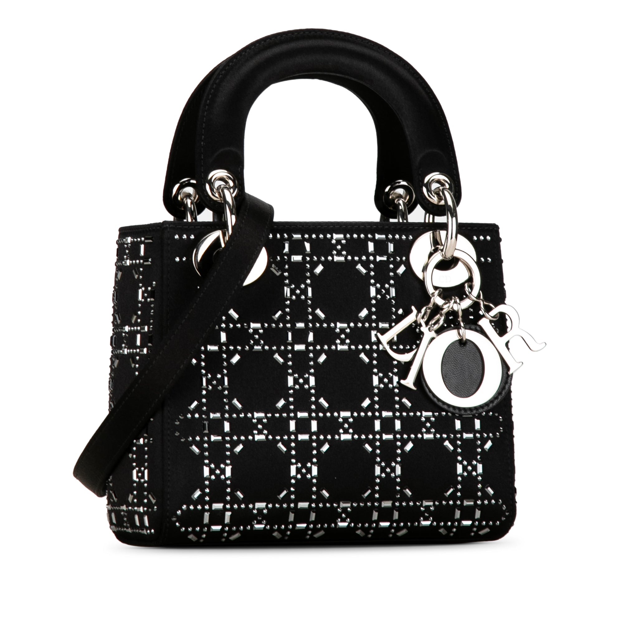 Mini Satin Cannage Crystal Embellished Lady Dior_1