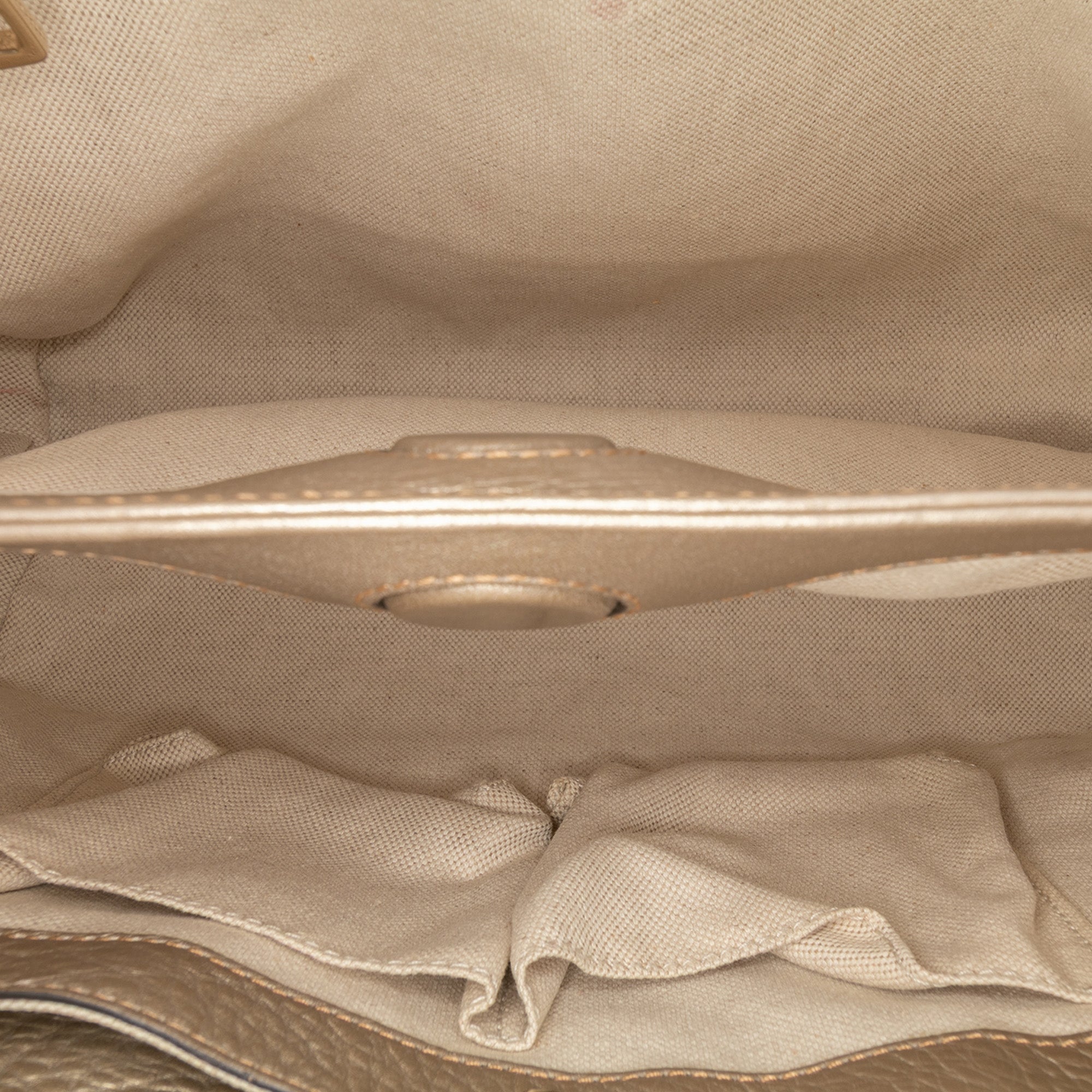 Small Calfskin Bamboo Shopper Satchel