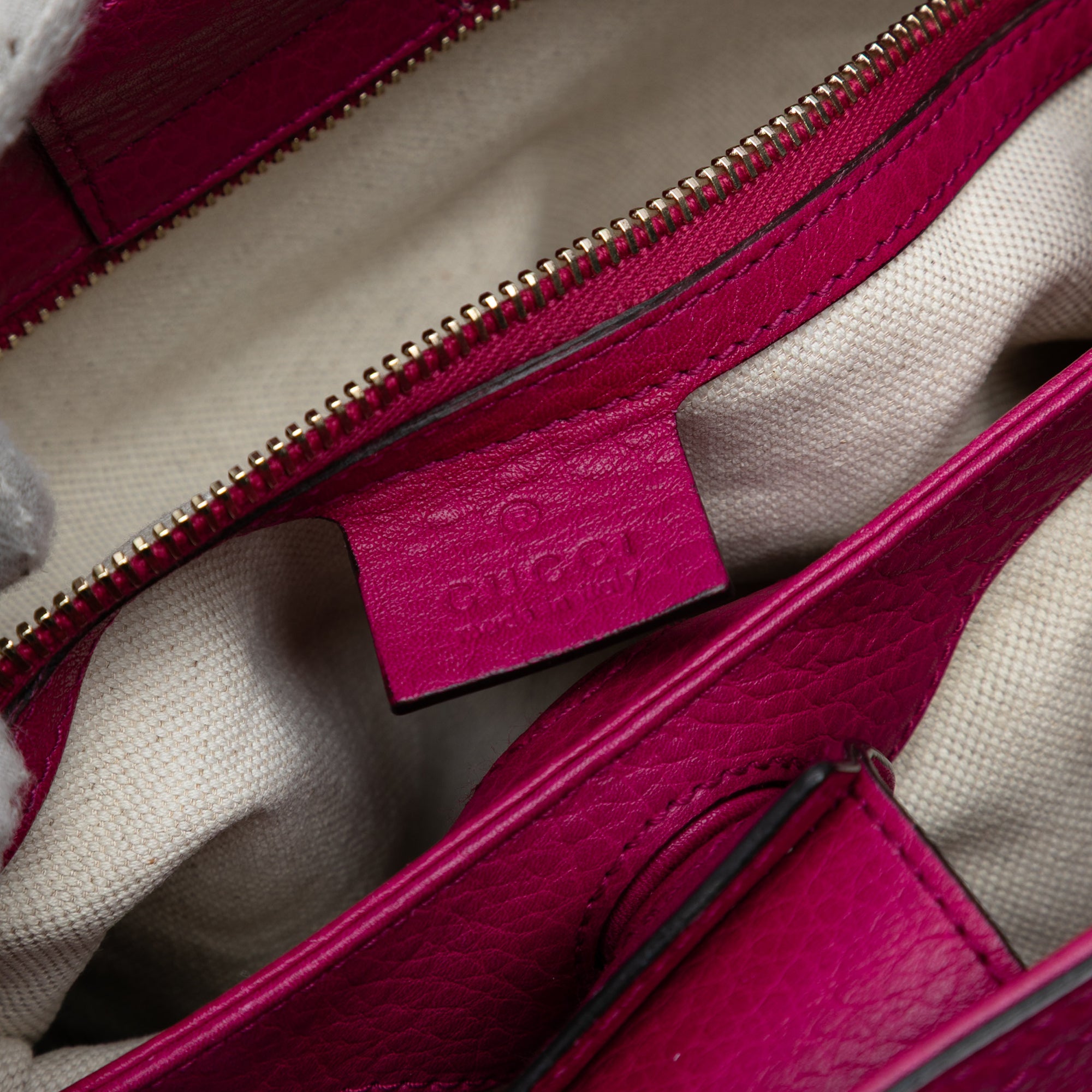 Small Calfskin Bamboo Shopper Satchel