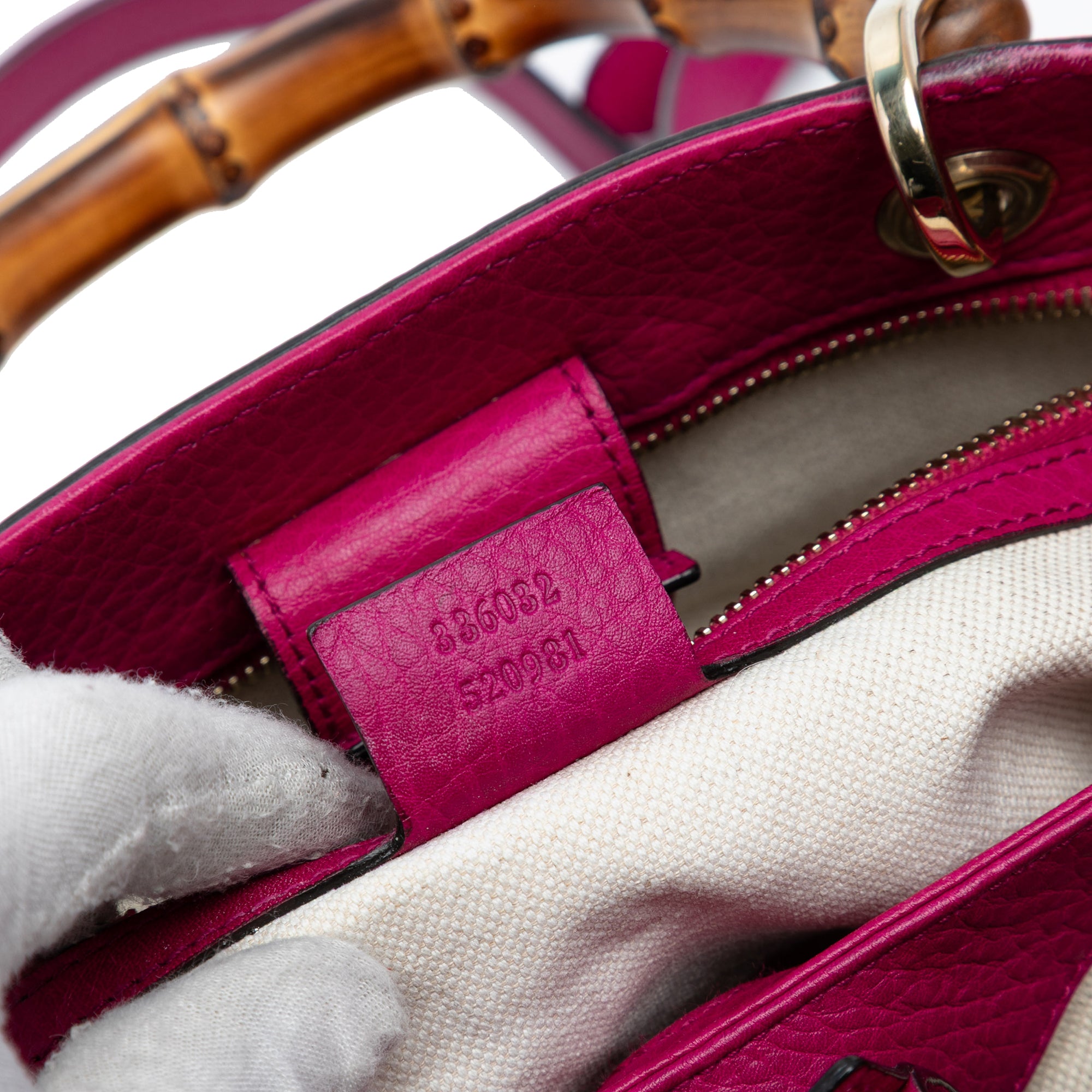 Small Calfskin Bamboo Shopper Satchel