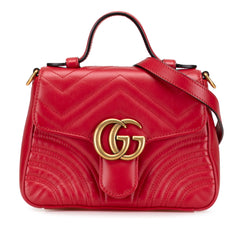 Mini GG Marmont Matelasse Leather Top Handle Bag