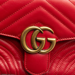 Mini GG Marmont Matelasse Leather Top Handle Bag