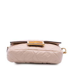 Mini Zucca Embossed Leather Baguette Satchel