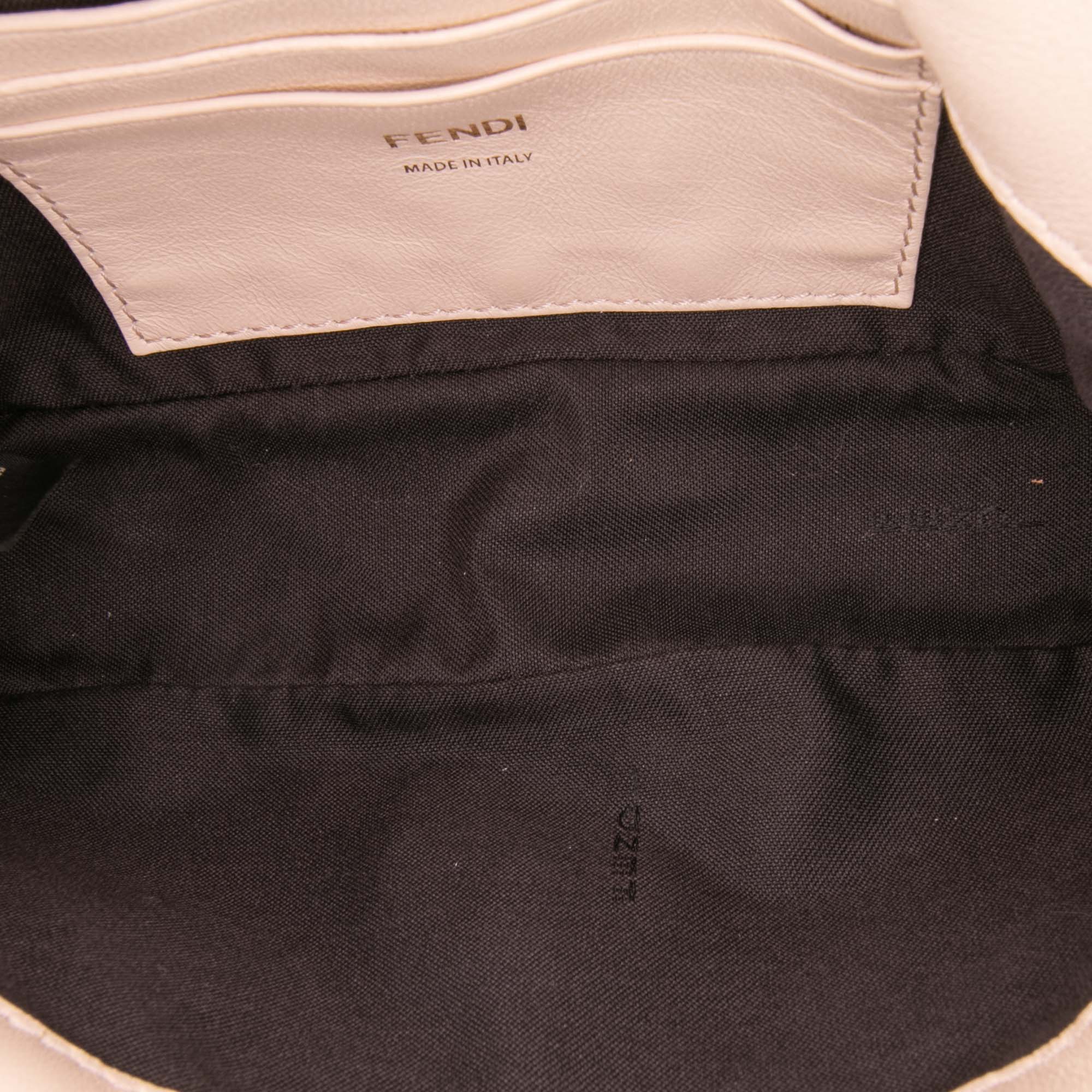 Mini Zucca Embossed Leather Baguette Satchel