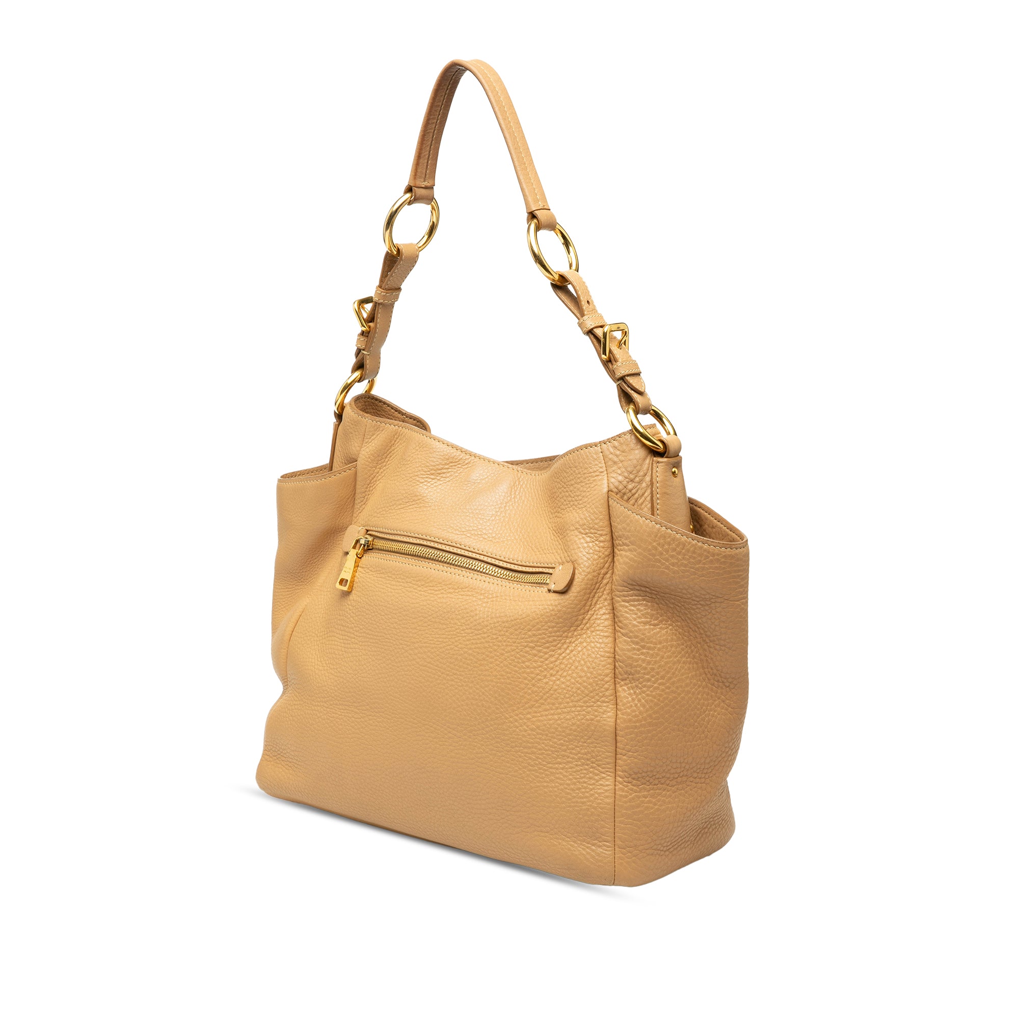 Vitello Daino Front Zip Hobo