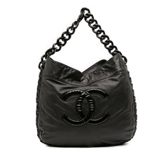 Calfskin Modern Chain Rhodoid Hobo