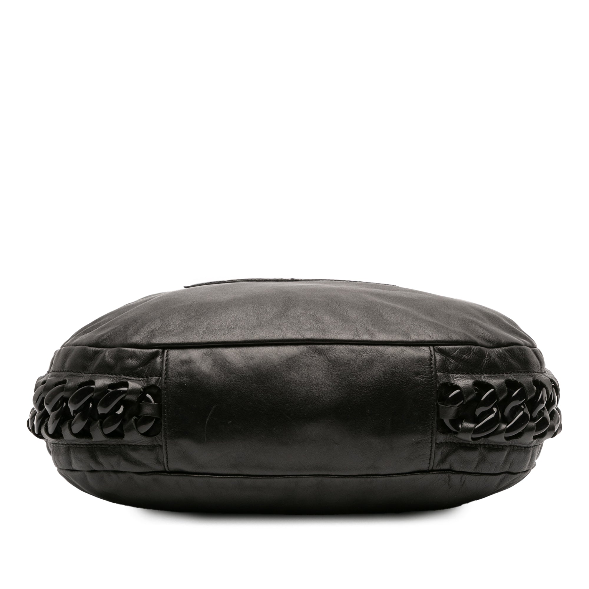Calfskin Modern Chain Rhodoid Hobo