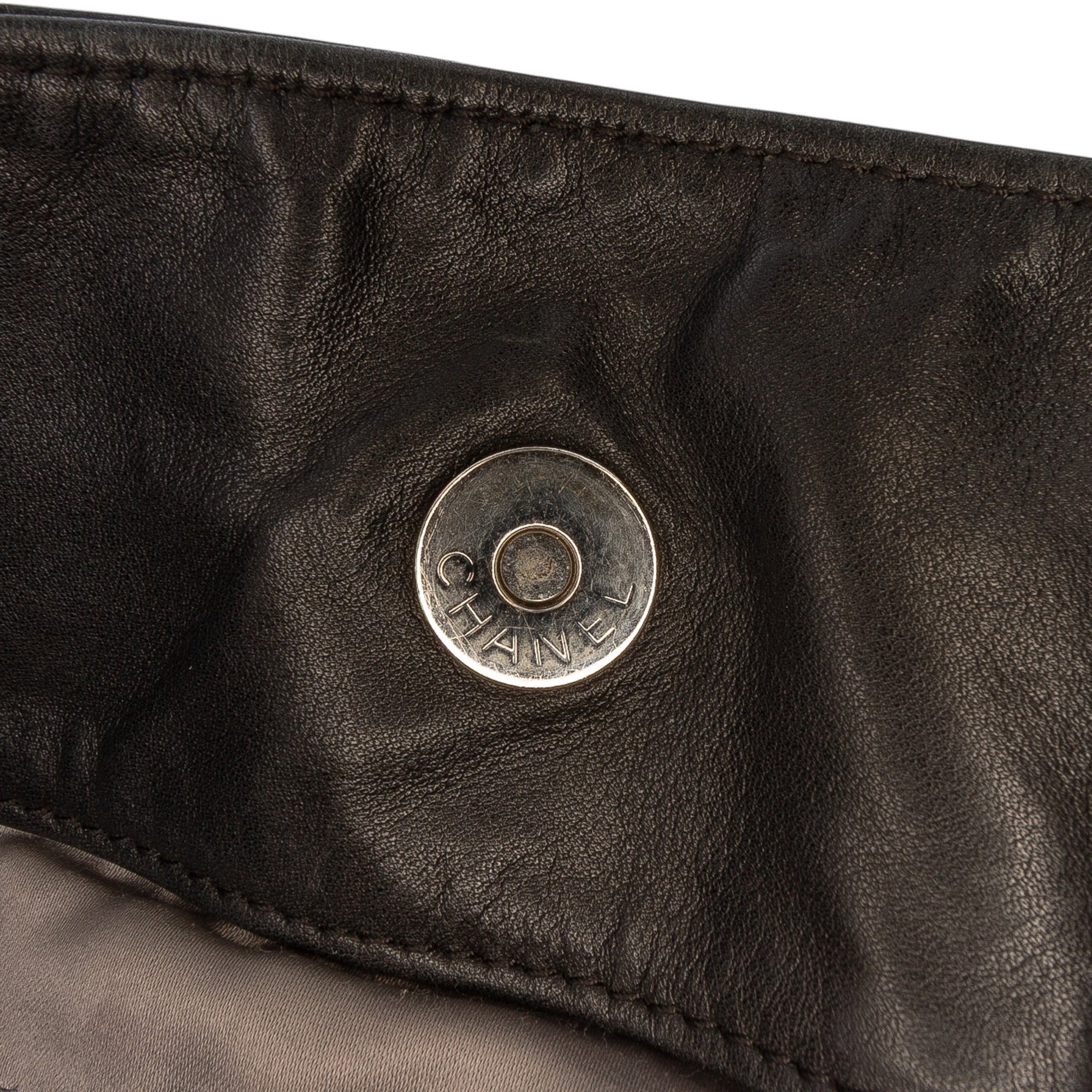 Calfskin Modern Chain Rhodoid Hobo