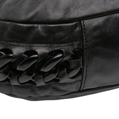 Calfskin Modern Chain Rhodoid Hobo