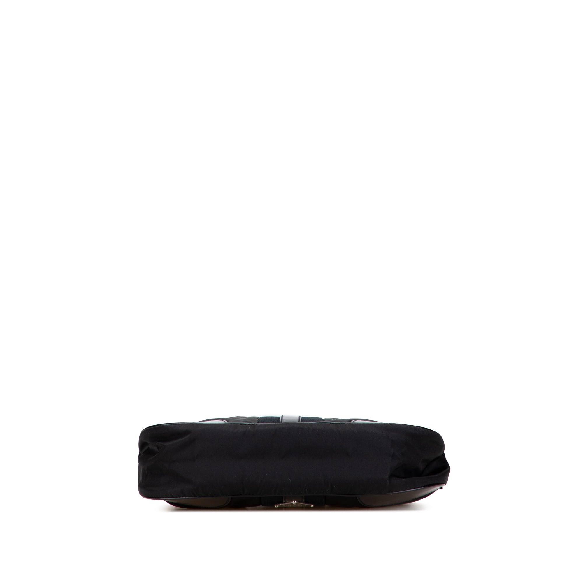 Leather Trimmed Tessuto Hobo
