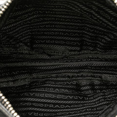 Leather Trimmed Tessuto Hobo