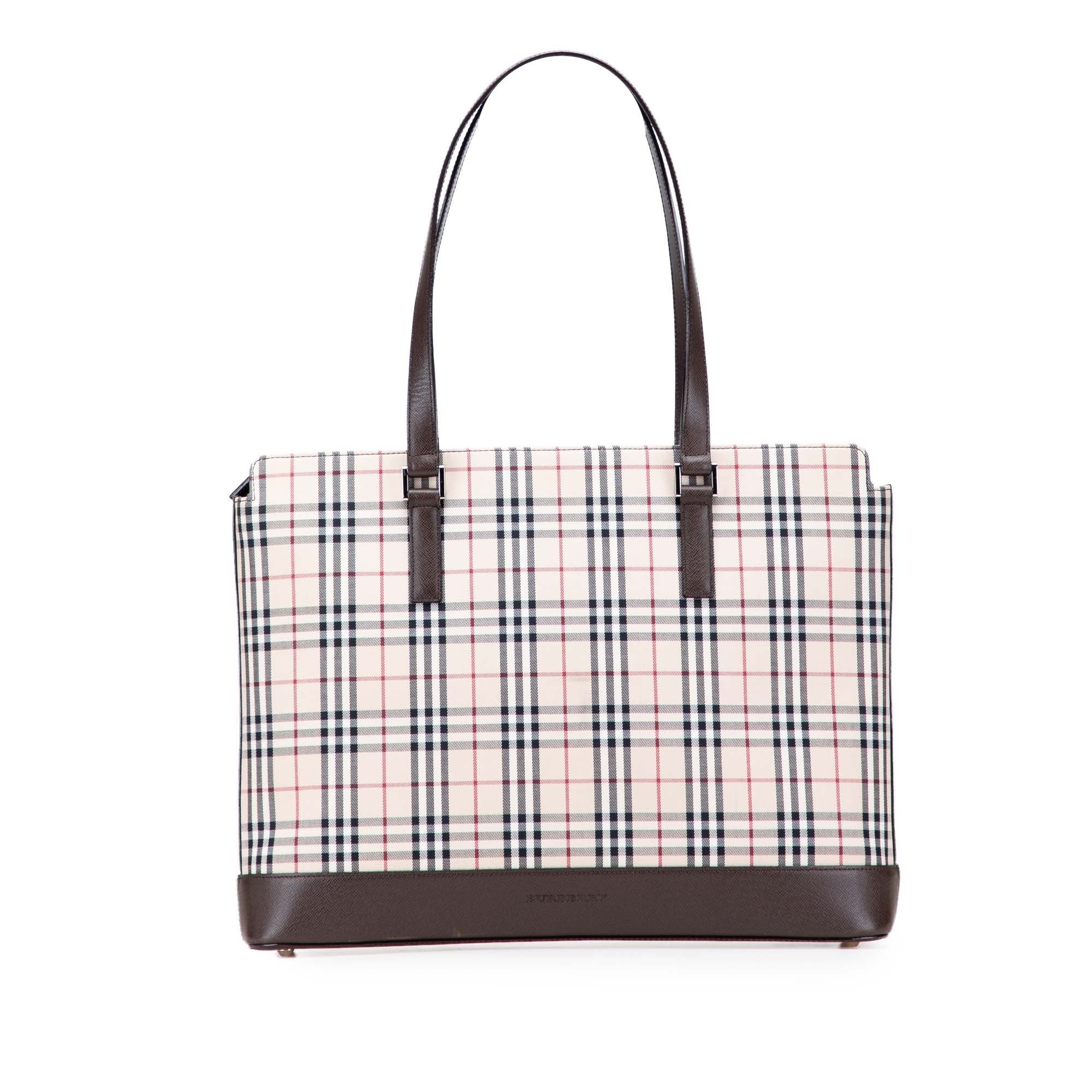 House Check Canvas Tote