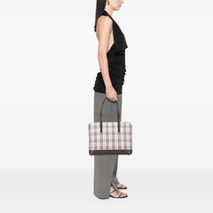 House Check Canvas Tote
